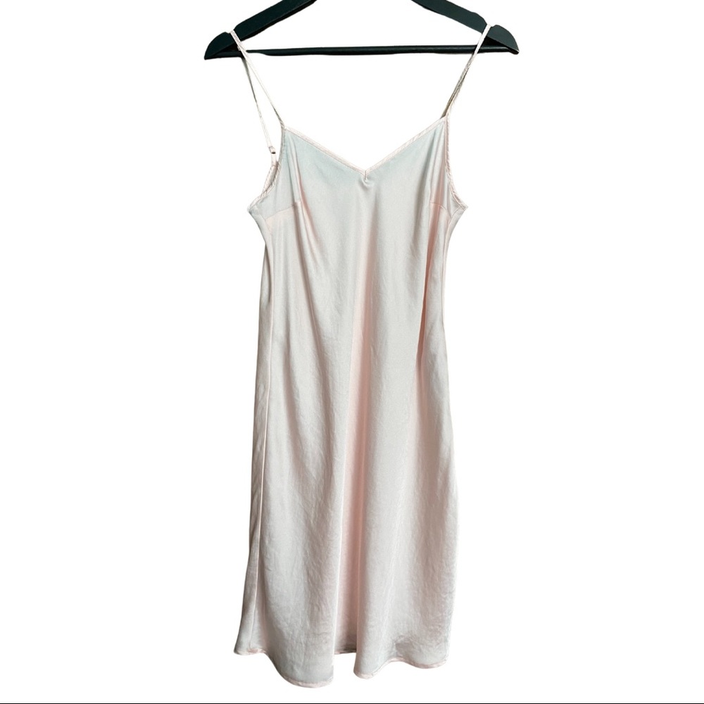 Pink Silky Slip Dress